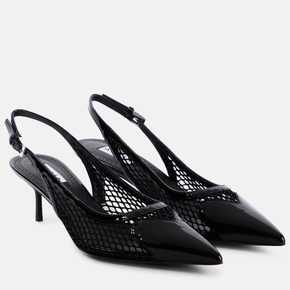 Alaia Patent Leather Slingback Pumps